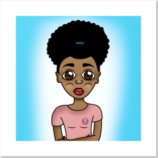 cute black girl digital art Posters and Art